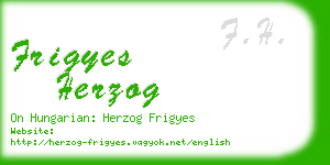 frigyes herzog business card